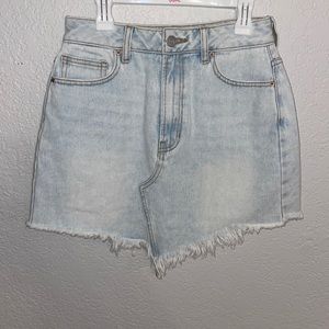 Pacsun Ultra‎ High Waisted Senim Miniskirt Light Wash Sz 26